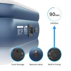 Single Comfort Air Bed – Grey/Navy -Outdoor Camping Store k081c7694004ac6fa4bd752791b0ff3f4