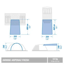 Universal Tent Awning For Quechua Tents -Outdoor Camping Store k30aeacb1e3b0df17a9d1dd5f78924cee