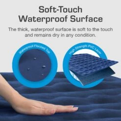 Single Camping Air Bed – Navy/White -Outdoor Camping Store k769a28be83a2efead55da41c8ba034e9