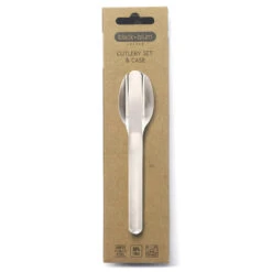 Black+Blum Stainless Steel Cutlery Set With Case Grey -Outdoor Camping Store k8d9e7272ef1db3adf45a3320ebadbe12