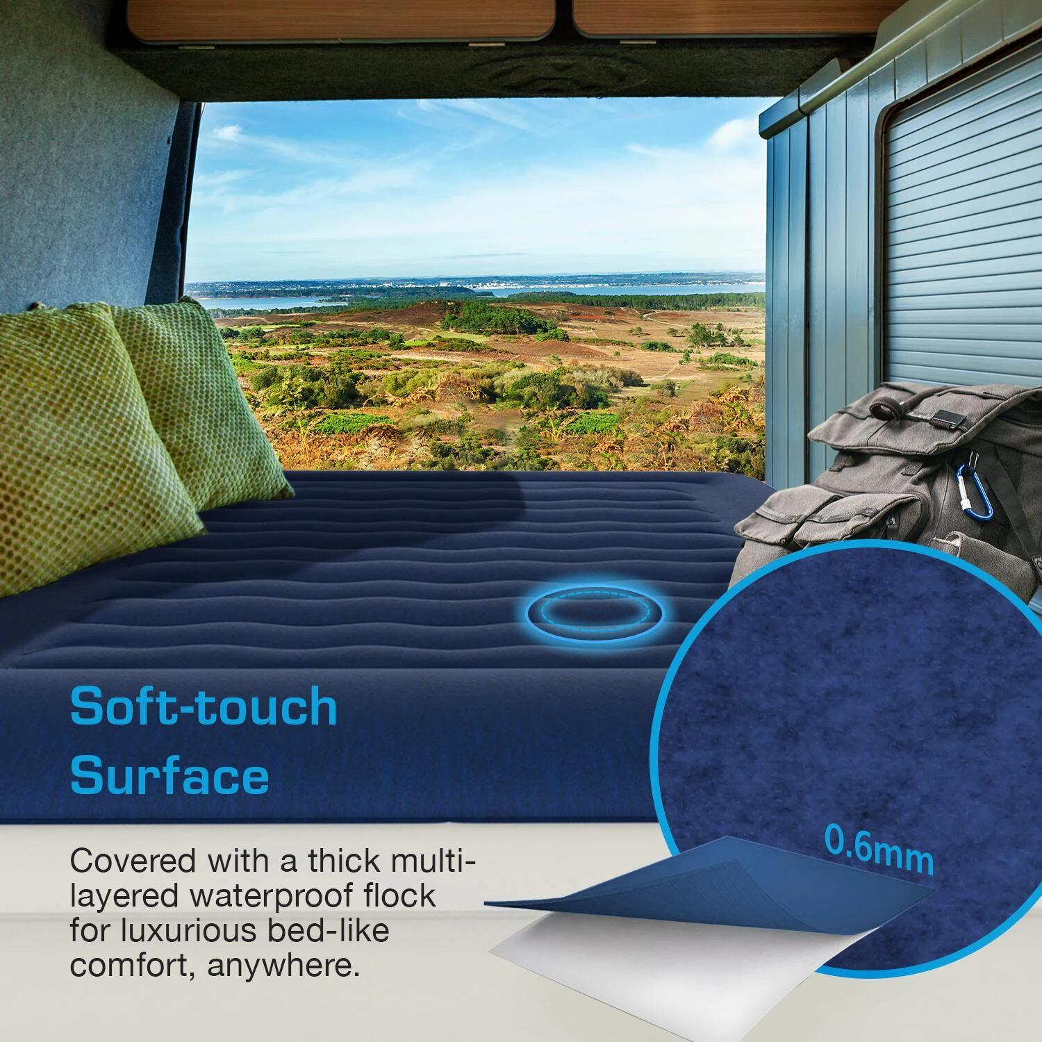 Single Comfort Plus Air Bed – Navy/White 4 Single Comfort Plus Air Bed – Navy/White - Image 2