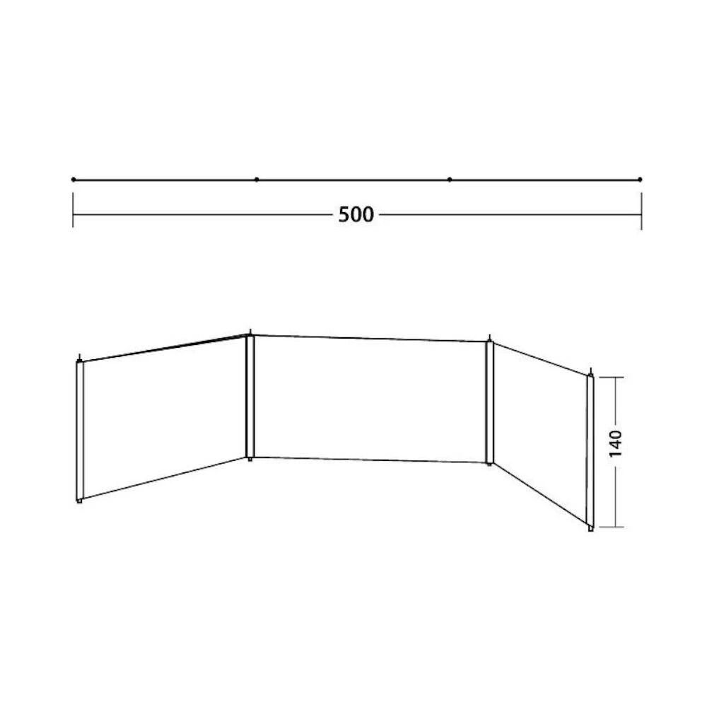 Easy Camp Grey Windscreen Windbreak 4 Easy Camp Grey Windscreen Windbreak - Image 2